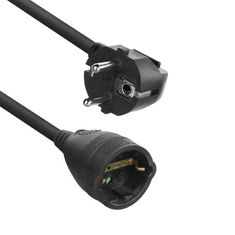 ACT AC2470 câble électrique Noir 10 m Prise d'alimentation type F