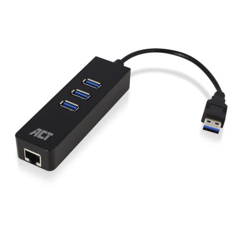 ACT AC6310 hub & concentrateur USB 3.2 Gen 1 (3.1 Gen 1) Type-A 5000 Mbit/s Noir
