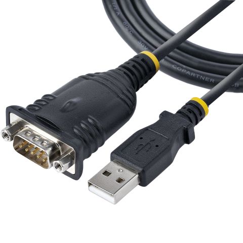 StarTech.com Adaptateur USB vers Série de 1m - Convertisseur DB9 Mâle vers USB - Adaptateur USB RS232, Prolific IC - Convertisseur RS232 vers USB pour PLC/Imprimante/Scanner/Switch - Windows/Mac