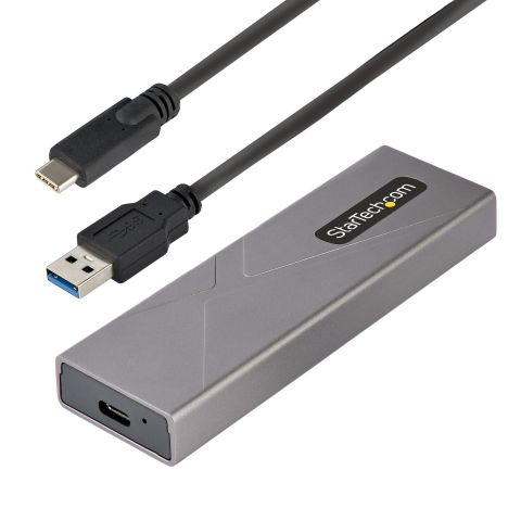 StarTech.com M2-USB-C-NVME-SATA Boîtier de disques de stockage Enceinte ssd Gris M.2