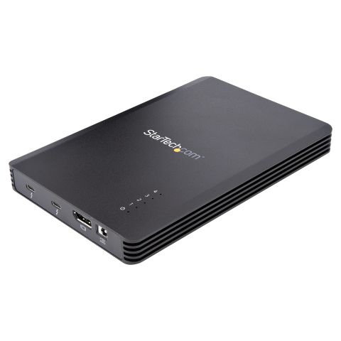 StarTech.com Boîtier SSD M.2 NVMe Thunderbolt 3 à 4 Baies - Boîtier Disque Dur Externe 1 DisplayPort vidéo et 2 Ports TB3 Downstream - Boîtier pour Disque Dur - Boîtier SSD Externe, 40Gbps, Alimentation 72W