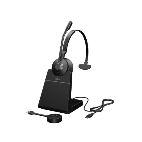 Jabra Engage 55 Casque Sans fil Arceau Bureau/Centre d'appels Bluetooth Socle de chargement Noir