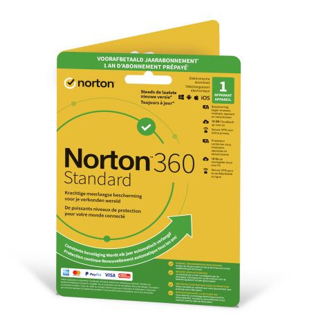 NortonLifeLock Norton 360 Standard Néerlandais, Français Licence de base 1 licence(s) 1 année(s)