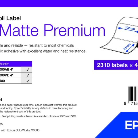 Epson 7113417 étiquette à imprimer Blanc Imprimante d'étiquette adhésive