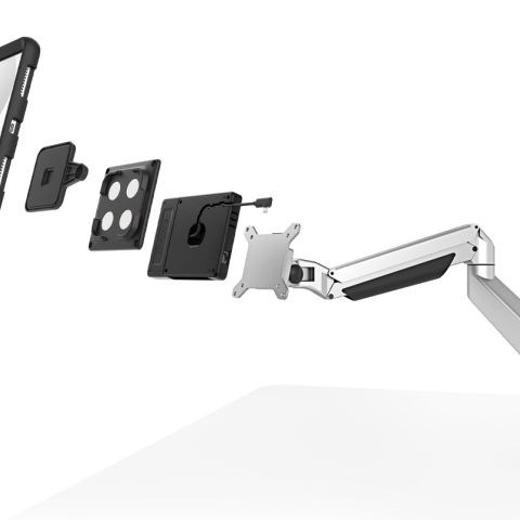 Compulocks 660REACHVHBMM01H01 chariot et support multimédia Noir, Argent Tablette