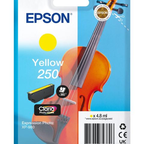 Epson 250 Violin Claria Photo HD cartouche d'encre 1 pièce(s) Original Jaune