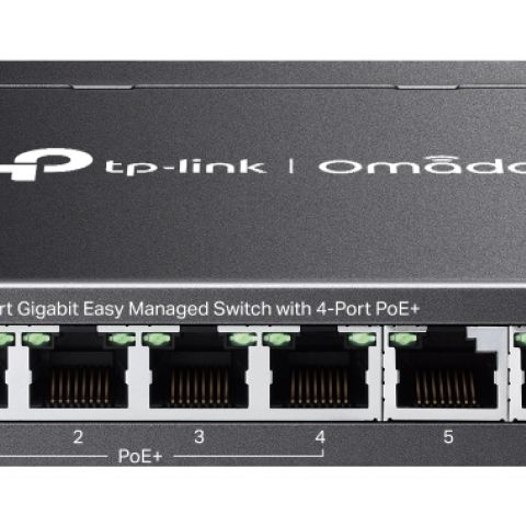 TP-Link Omada ES206GP commutateur réseau Géré Gigabit Ethernet (10/100/1000) Connexion Ethernet, supportant l'alimentation via ce port (PoE) Noir