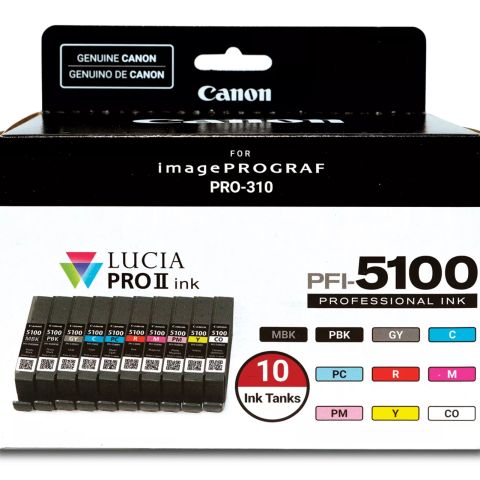 Canon PFI-5100 Multipack cartouche d'encre 10 pièce(s) Original Rendement standard Cyan, Noir mat, Noir