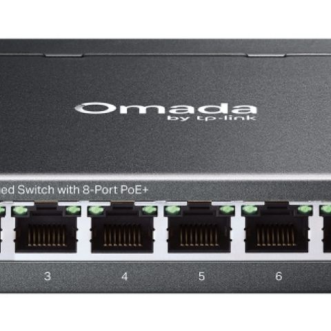 TP-Link Omada ES208GP commutateur réseau Géré L2 Gigabit Ethernet (10/100/1000) Connexion Ethernet, supportant l'alimentation via ce port (PoE) DIN rail Noir