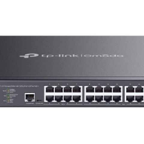 TP-Link Omada SG3428XMPP commutateur réseau Géré L2+ Gigabit Ethernet (10/100/1000) Connexion Ethernet, supportant l'alimentation via ce port (PoE) 1U Noir