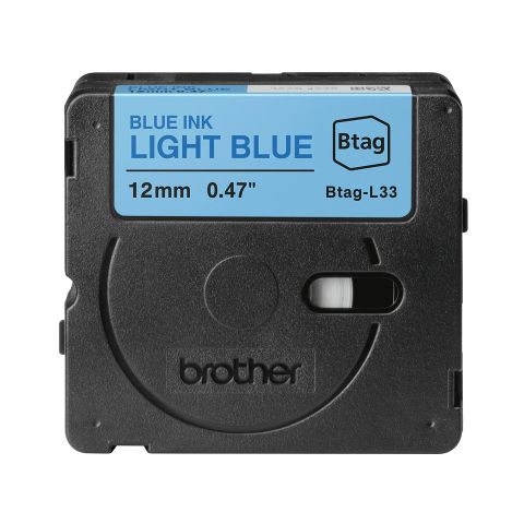 Brother BTAG-L33 ruban d'étiquette Blue on light blue