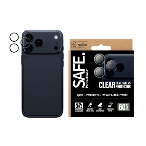 PanzerGlass SAFE. by ® Camera Lens Protector Transparent iPhone 17 Pro 