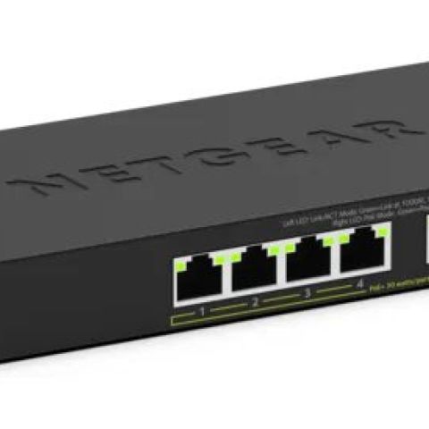 NETGEAR GS308LP Non-géré Gigabit Ethernet (10/100/1000) Connexion Ethernet, supportant l'alimentation via ce port (PoE) Bureau Noir