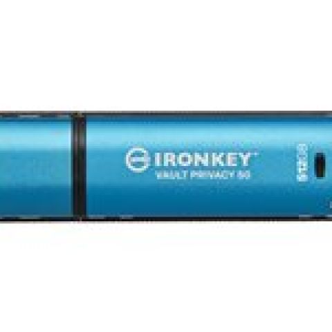 Kingston Technology IronKey Vault Privacy 50 lecteur USB flash 512 Go USB Type-C 3.2 Gen 1 (3.1 Gen 1) Bleu