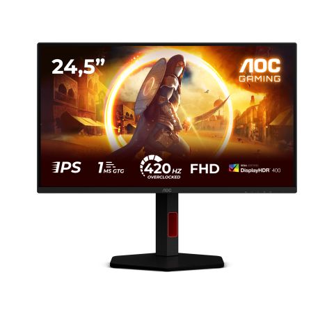 AOC G4 25G4KUR écran plat de PC 62,2 cm (24.5") 1920 x 1080 pixels Full HD LED Noir, Rouge