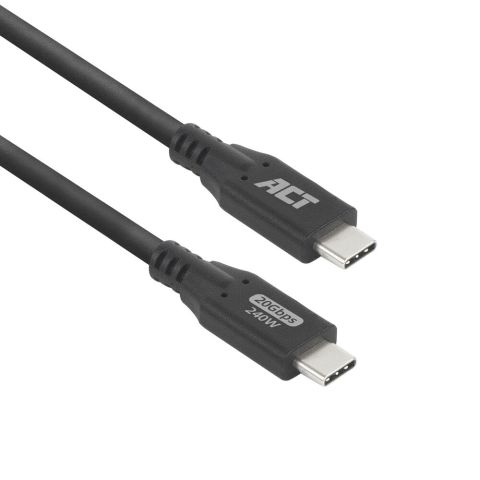 ACT Câble USB4 20Gbps 240W USB Type-C, 0,5 mètre