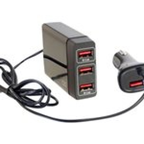 C2G Car Charger with Extension for Passengers