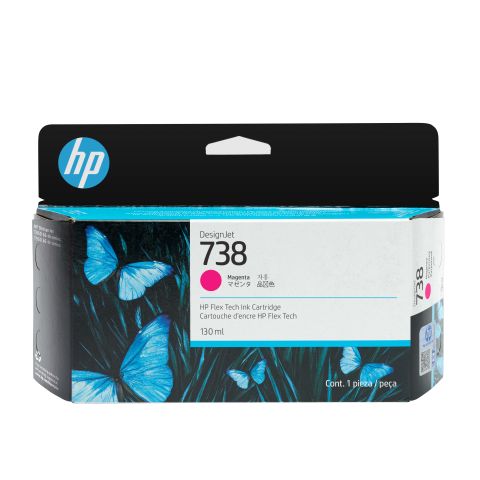 HP 738 130-ml Magenta DesignJet Ink Cartridge cartouche d'encre 1 pièce(s) Original Rendement standard