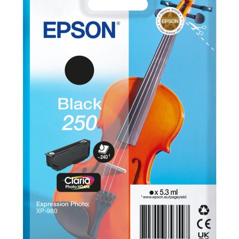 Epson 250 Violin Claria Photo HD cartouche d'encre 1 pièce(s) Original Noir