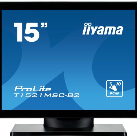 iiyama ProLite T1521MSC-B2 écran plat de PC 38,1 cm (15") 1024 x 768 pixels XGA LED Écran tactile Dessus de table Noir