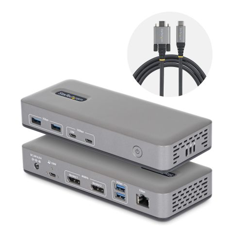 StarTech.com 201UE-USBC-DOCK station d'accueil Avec fil USB 3.2 Gen 2 (3.1 Gen 2) Type-C Gris