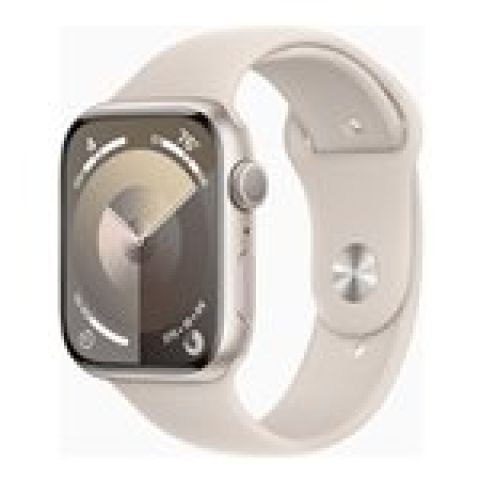 Apple Watch Series 9 45 mm Numérique 396 x 484 pixels Écran tactile Beige Wifi GPS (satellite)