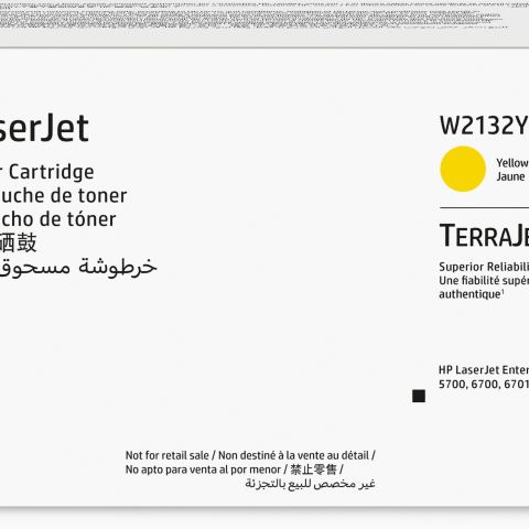 HP Cartouche de toner jaune Contract LaserJet authentique W2132YC