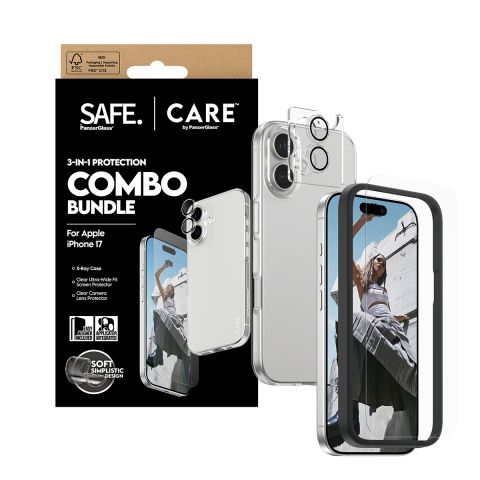  CARE by ® 3-in-1 Fashionable Combo Bundle iPhone 17 Protection d'écran transparent Apple 1 pièce(s)