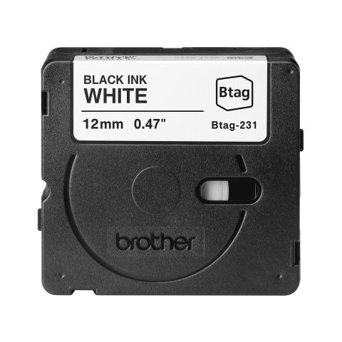 Brother BTAG-231 ruban d'étiquette Noir sur blanc