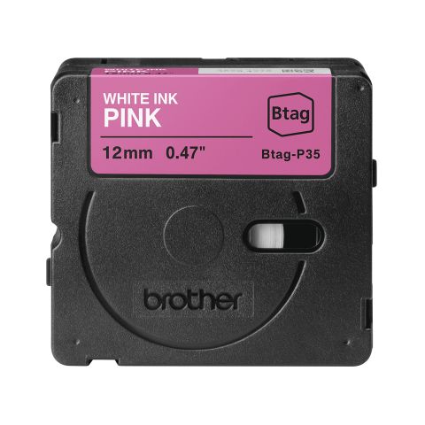 Brother BTAG-P35 ruban d'étiquette White on pink