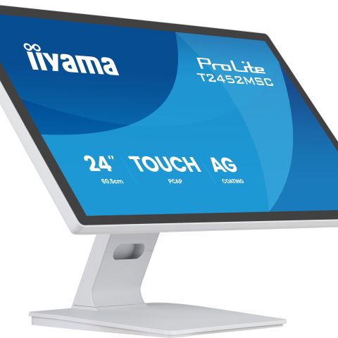 iiyama ProLite T2452MSC-W1AG écran plat de PC 60,5 cm (23.8") 1920 x 1080 pixels Full HD LED Écran tactile Blanc