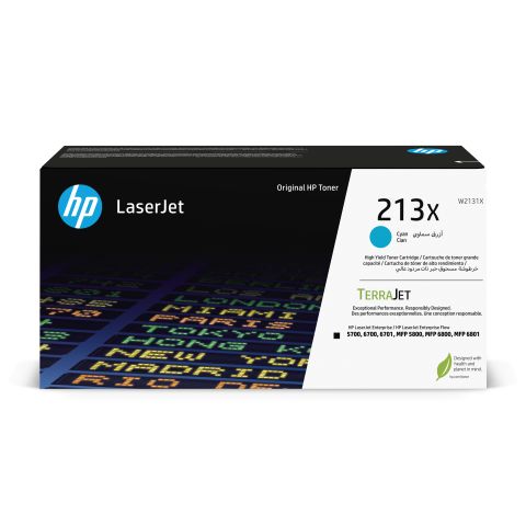 HP 213X Toner LaserJet authentique Grande capacité Cyan