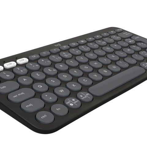 Logitech Pebble Keys 2 K380s clavier Universel RF sans fil + Bluetooth AZERTY Français Graphite