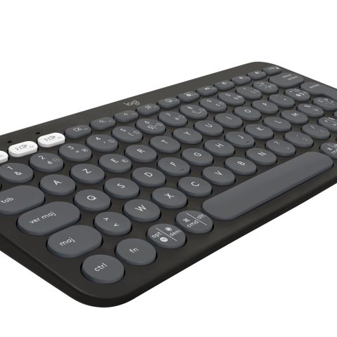 Logitech Pebble Keys 2 K380s clavier RF sans fil + Bluetooth QWERTY US International Graphite