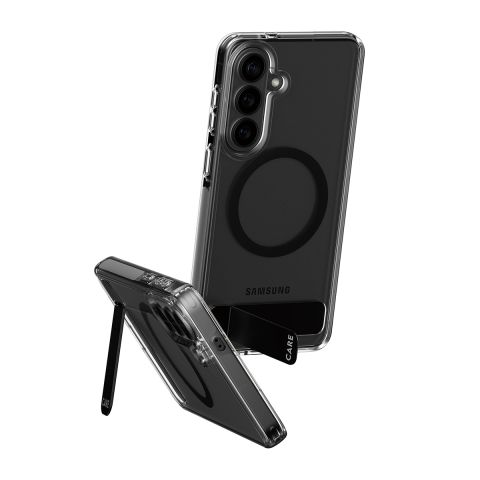 PanzerGlass CARE™ by ® Case Transparent w. Black Kickstand & Qi Samsung Galaxy S26+ coque de protection pour téléphones portables Housse