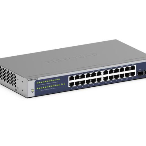 NETGEAR GS724Tv6 Géré L2+/L3 Gigabit Ethernet (10/100/1000) 1U Bleu, Gris