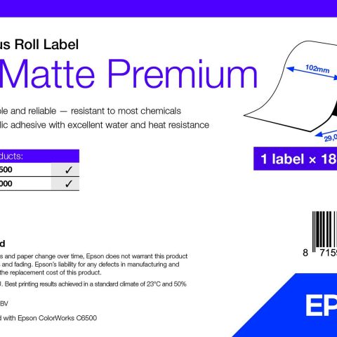 Epson 7113428 étiquette à imprimer Blanc Imprimante d'étiquette adhésive