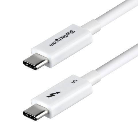 StarTech.com TBLT5MM80CM240WWH Câble Thunderbolt 0,8 m 120 Gbit/s Blanc