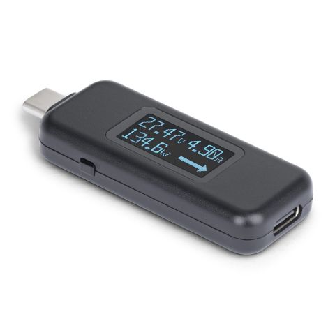 StarTech.com Testeur de Puissance USB-C, Multimètre Numérique, Voltmètre et Ampèremètre Bidirectionnel, Jusqu'à 240W PD EPR, Testeur de Puissance Portable pour Câble et Port USB-C