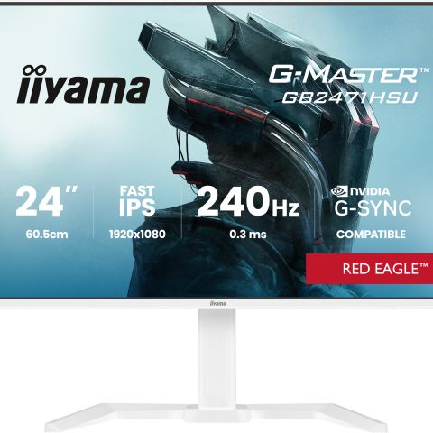 iiyama G-MASTER GB2471HSU-W1 écran plat de PC 60,5 cm (23.8") 1920 x 1080 pixels Blanc