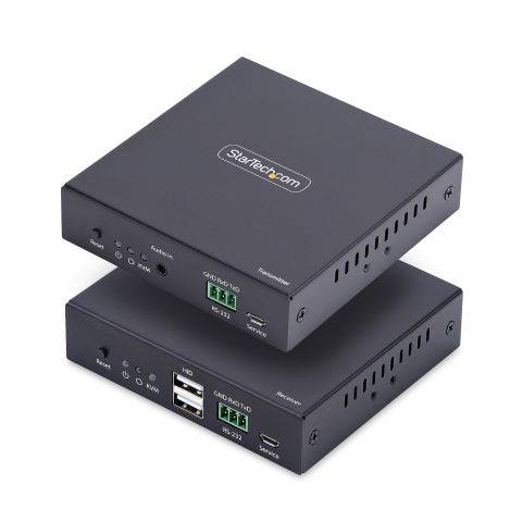 StarTech.com Extender KVM HDMI sur Réseau IP, 4K 60Hz, Sans Pilote, HDMI et USB sur Ethernet/CAT6, AVoIP, Kit Émetteur et Récepteur, Inclut les Kits de Montage