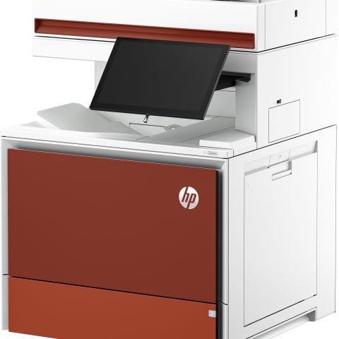 HP Color LaserJet Enterprise Flow Imprimante multifonction 6800zf, Impression, copie, scan, fax, Flow. Écran tactile. Agrafage. Cartouche TerraJet