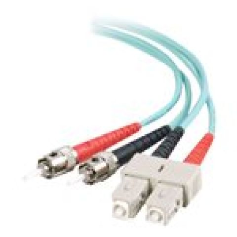 C2G SC-ST 10Gb 50/125 OM3 Duplex Multimode PVC Fiber Optic Cable (LSZH)