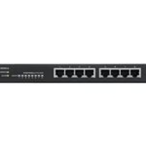 Zyxel GS1915-8EP Géré L2 Gigabit Ethernet (10/100/1000) Connexion Ethernet, supportant l'alimentation via ce port (PoE) Noir