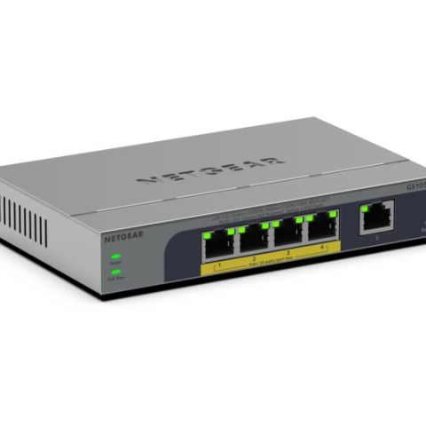 NETGEAR GS105EP Non-géré Gigabit Ethernet (10/100/1000) Connexion Ethernet, supportant l'alimentation via ce port (PoE) Gris