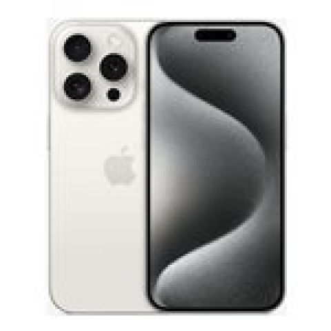 Apple iPhone 15 Pro 15,5 cm (6.1") Double SIM iOS 17 5G USB Type-C 256 Go Titane, Blanc