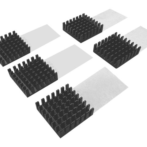 QNAP HS-M2SSD-07 système de refroidissement d’ordinateur M.2 NVMe SSD Dissipateur thermique/Radiateur Noir 5 pièce(s)