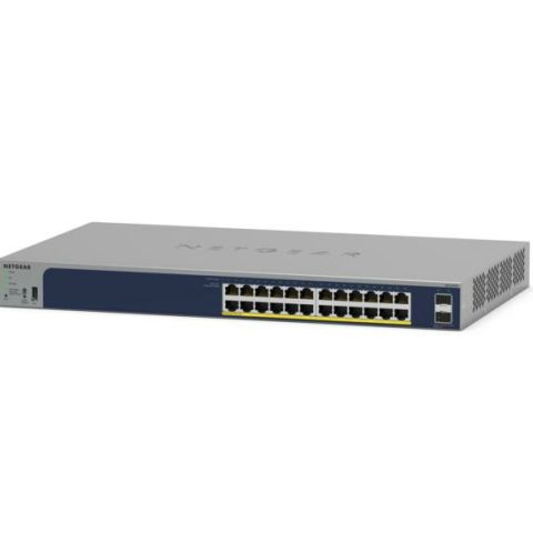 NETGEAR GS724TPv3 Géré L2 Gigabit Ethernet (10/100/1000) Connexion Ethernet, supportant l'alimentation via ce port (PoE) Gris