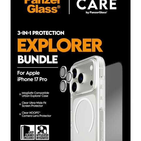  CARE by ® 3-in-1 Flagship Explorer Bundle iPhone 17 Pro Protection d'écran transparent Apple 1 pièce(s)