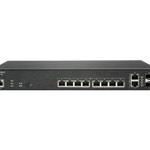 SonicWall SWS12-10FPOE Géré L2 Gigabit Ethernet (10/100/1000) Connexion Ethernet, supportant l'alimentation via ce port (PoE) Noir